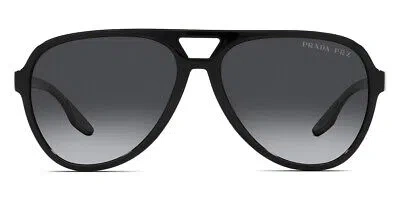 Pre-owned Prada Ps 06ws Sunglasses Men Aviator 59mm & Authentic In Polarized Gray Gradient