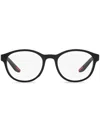 Prada Ps 07pv Round-frame Glasses In 黑色