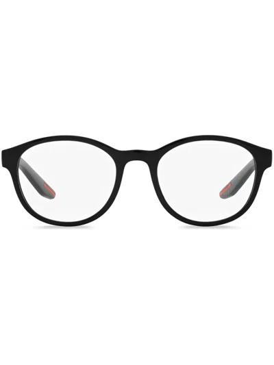 Prada Ps 07pv Brille Mit Rundem Gestell In Schwarz