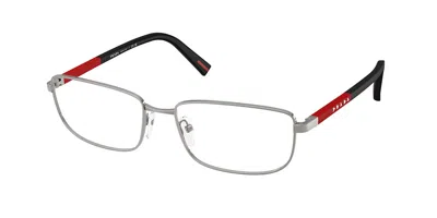 Prada Ps 50sv 5av1o1 Occhiali Da Vista Gunmetal Per Uomo (solo Montatura) In Pattern