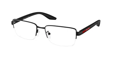 Prada Ps 51sv Dg01o1 Occhiali Da Vista Neri Per Uomo (solo Montatura) In Pattern