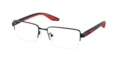 Prada Ps 51sv 1ab1o1 Men's Glasses Black Size 54 - Free Lenses - Blue Light Block Available In Metallic