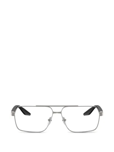 Prada Ps 51tv Square-frame Glasses In Silver