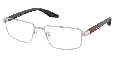 Prada Ps 52rv 1bc1o1 Occhiali Da Vista Argentati Per Uomo (solo Montatura) In Silver