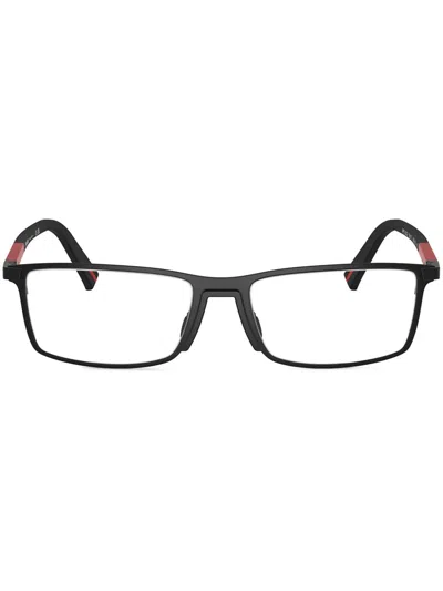 Prada Ps 53qv Rectangle-frame Glasses In 黑色