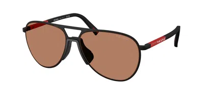 Prada Ps 53zs Dg020d Occhiali Da Sole Neri Per Uomo In Purple