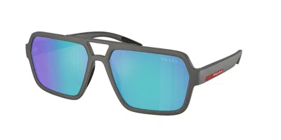 Prada Ps A06sf Asian Fit 16x08r Men's Sunglasses Grey Size 59 In Gray