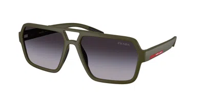 Prada Ps A06sf Asian Fit 15x09u Men's Sunglasses Green Size 59 In Black