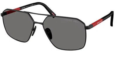 Prada Ps A50s Polarized 1bo02g Men's Sunglasses Black Size 60