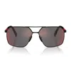Prada Ps A50s Dg008f Nero Effetto Gommato Sunglasses In Brown