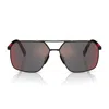 Prada Ps A50s Dg008f Nero Effetto Gommato Sunglasses In Brown