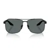 Prada Linea Rossa 62mm Polarized Pilot Sunglasses In Black