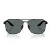 Prada Linea Rossa 62mm Polarized Pilot Sunglasses In Black