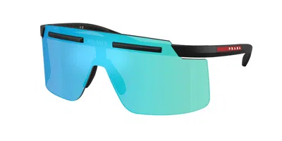Prada Ps B06s 1bo08r Occhiali Da Sole Neri Per Uomo In Black
