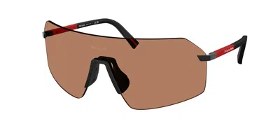 Prada Ps B50s 1bo20d Occhiali Da Sole Neri Per Uomo In Black