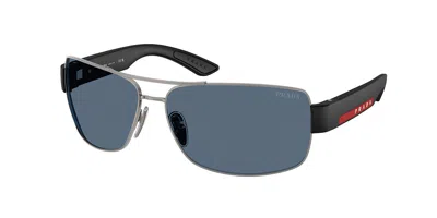 Prada Ps B52s 5av06a Occhiali Da Sole Gunmetal Per Uomo In Gray
