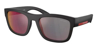 Prada Ps01zs Dg008f Men's Sunglasses Black Size 56 In Green