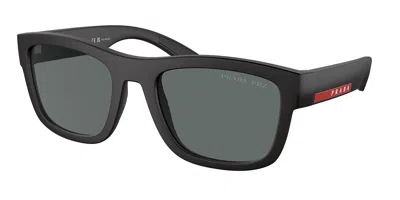Prada Ps01zs Polarized Dg002g Men's Sunglasses Black Size 56 In Neutral
