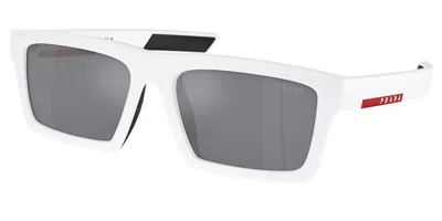 Prada Ps02zsu 17s40a Men's Sunglasses White Size 55 In Gray
