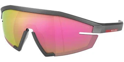 Prada Ps03zs 15p20a Men's Sunglasses Grey Size 144 In White