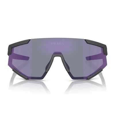 Prada Sunglasses Ps04 Ws Dg070 A Linea Rossa Black/blue Unisex In Purple