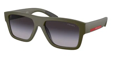 Prada Ps04zs 15x09u Men's Sunglasses Green Size 56