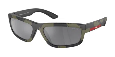 Prada Ps05zs 14x07g Men's Sunglasses Green Size 59 In Gray
