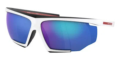 Prada Ps07ys 15k08r Men's Sunglasses White Size 76 In Blue