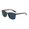 Prada Psa08s Ufk05u Matte Grey/dark Blue Mirror Violet In Multi