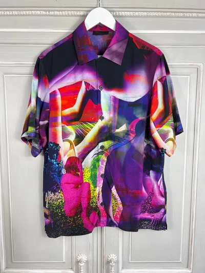 Pre-owned Prada Psychedelic Button Up Shirt In Multicolor
