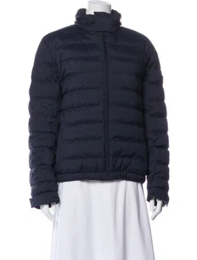 Pre-owned Prada Puffer Coat In Blue