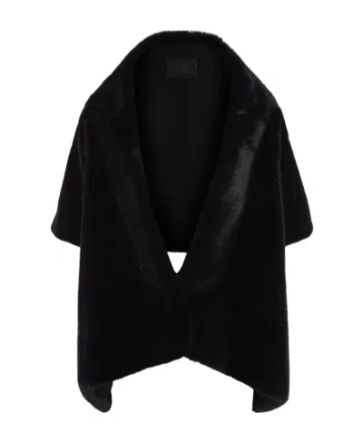 Prada Pull-on Short-sleeve Jacket In Black