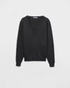 Prada Pullover Aus Kaschmir Mit V-ausschnitt In Black