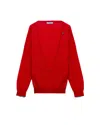 Prada Pullover Aus Kaschmir Mit V-ausschnitt In Red