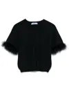 Prada Short-sleeved Sweater In Black
