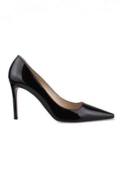 Prada Women Patent Leather Pumps In Black