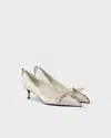 Prada Distressed Leather Pointed-toe Pumps In Multi