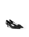 Prada Open-side Leather Pumps In Black