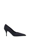 Prada Silk Satin Pumps In Black