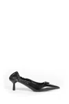 Prada Pointed Toe Kitten Heel Pumps With Ruched Detail In Multi