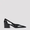 Prada Leather Cutout Block-heel Pumps In Animal Print