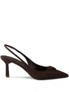 Prada Pumps With Triangle Logo And Back Strap 75mm In Multi