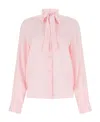 Prada Women's Pastel Crepe Shirt In Pink