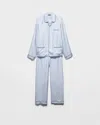 Prada Pyjama Aus Seidentwill In Blue