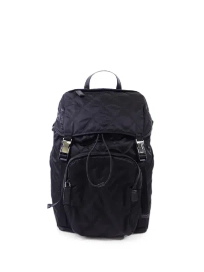 Pre-owned Prada Quilted Backpack In Black