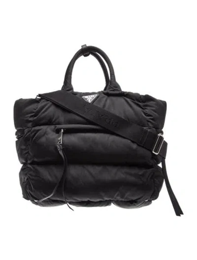 Pre-owned Prada Quilted Bomber In Black