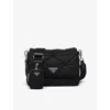 PRADA QUILTED BRAND-PLAQUE RECYCLED-NYLON SHOULDER BAG