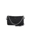 Prada Quilted Shoulder Bag With Enamelled Triangle Logo