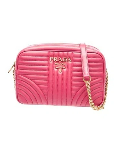 Pre-owned Prada Quilted Clutch In Pink