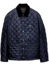 Prada Jacke Aus Gestepptem Re-nylon In Blue